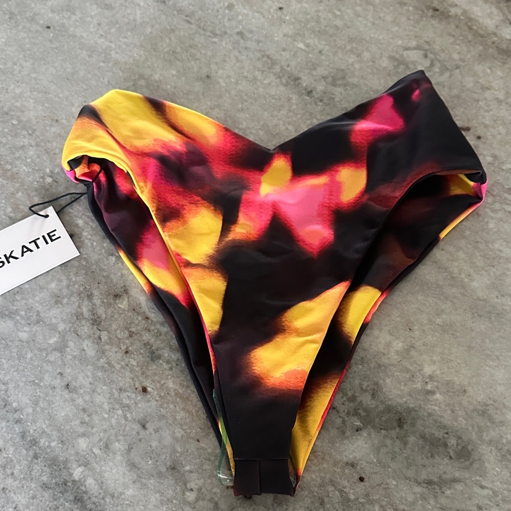 Skatie Bold Yellow and Pink Bikini Bottom